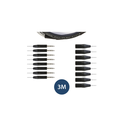 Klotz＆Neutrik 3M Pro 8路织机立体声插孔至公XLR